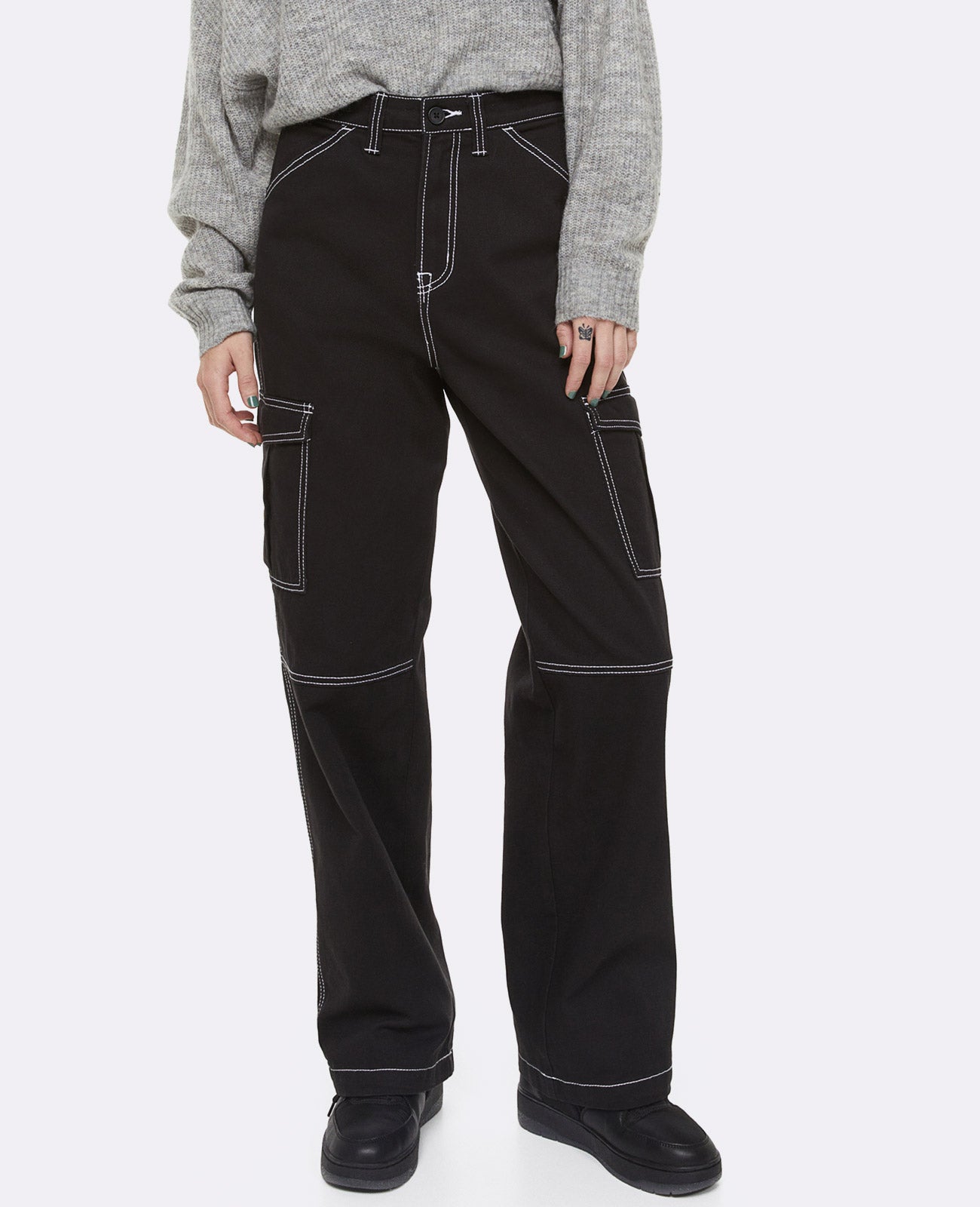 Solid Cargo Pant