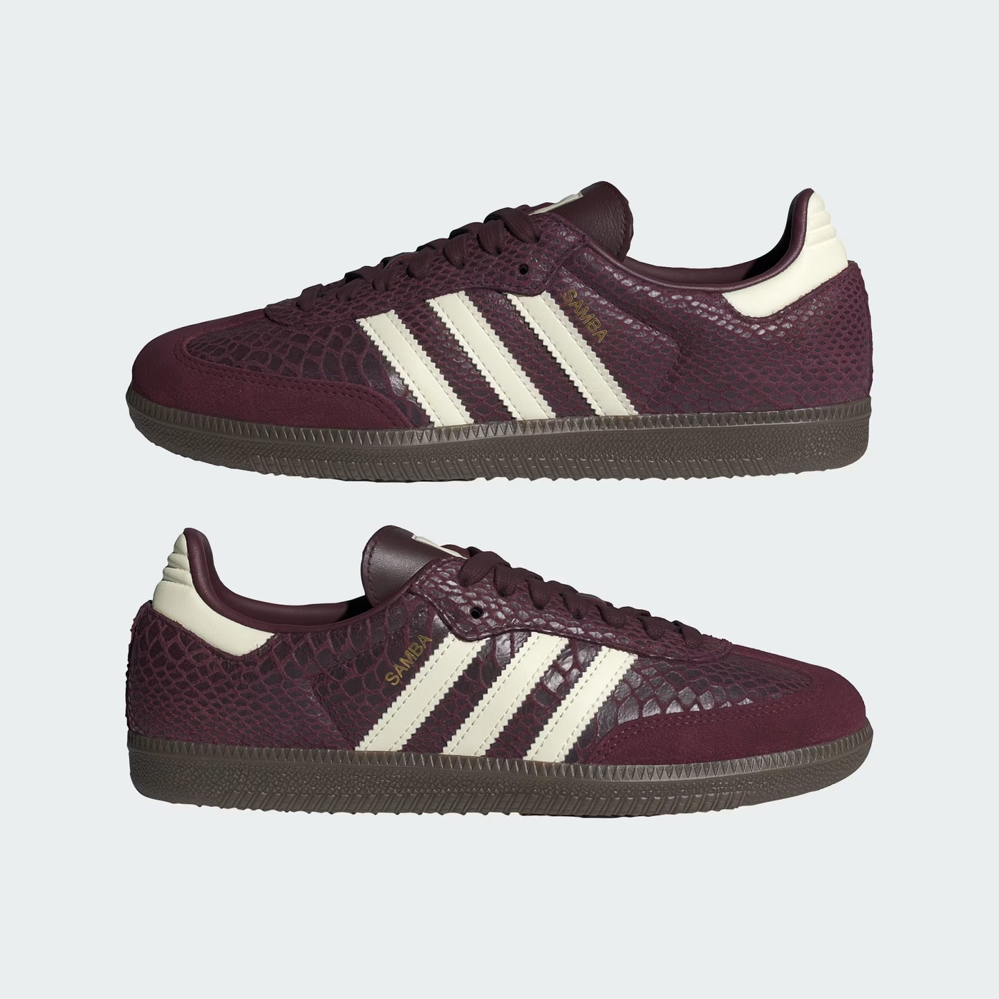 Samba OG Snakeskin Maroon Cream