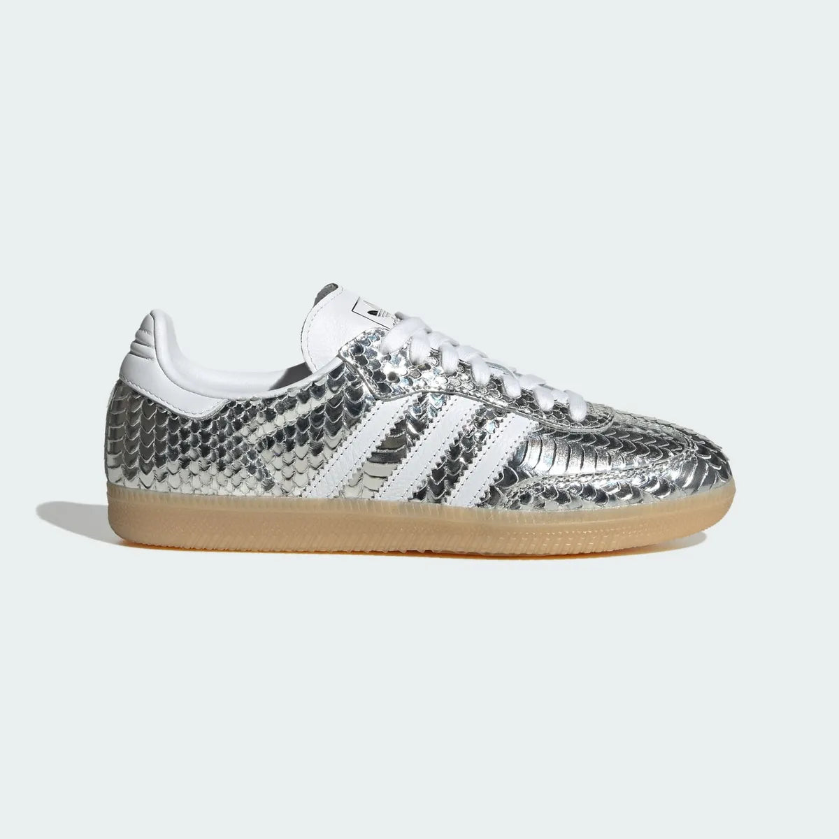 Samba Patent Snakeskin Silver Metallic