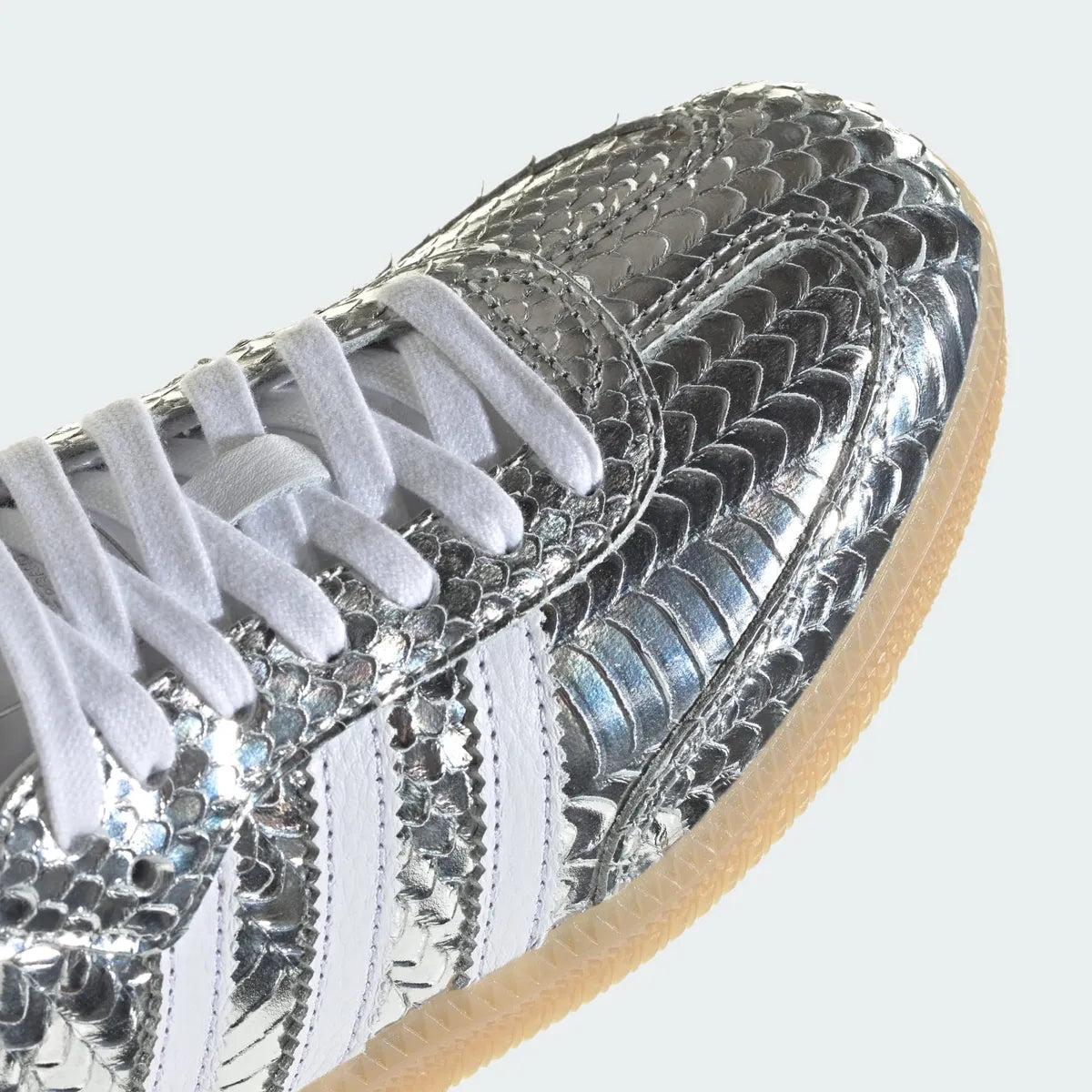 Samba Patent Snakeskin Silver Metallic
