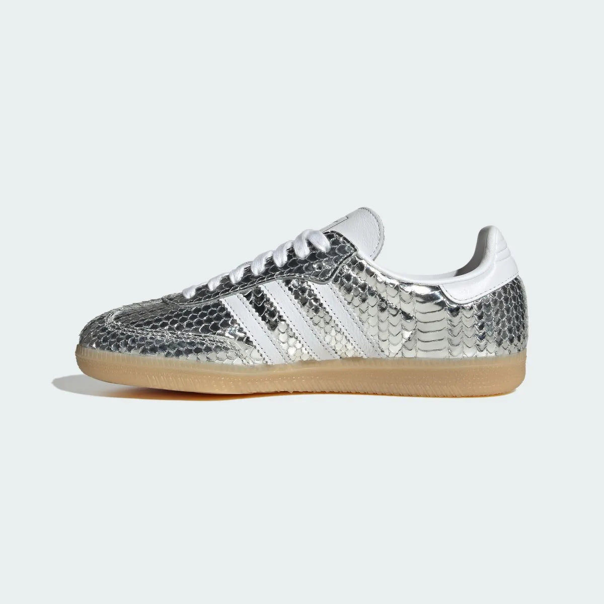 Samba Patent Snakeskin Silver Metallic